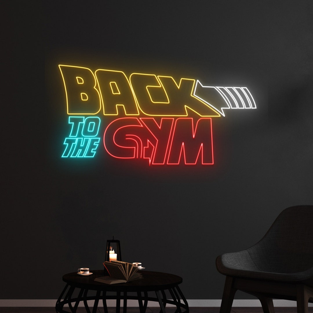 Back to the Gym Neon Sign, Gym Neon Light, Gym Studio Led Light, Bodybuilding Led Sign, Workout