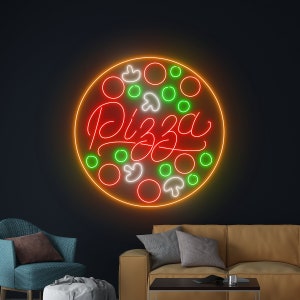 Pizza Restaurant Neon Sign, Pizza Neon Light, Pizza Led Light, Pizza Led Sign, Italian Food Room Wall Decor, Restaurant Neon Light