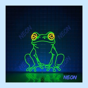 Custom Frog Neon Light, Frog Led Light, Frog Led Sign, Frog Neon Sign, Nursery Room Wall Art Decor, Store Shop Neon Light, Personalized Gift