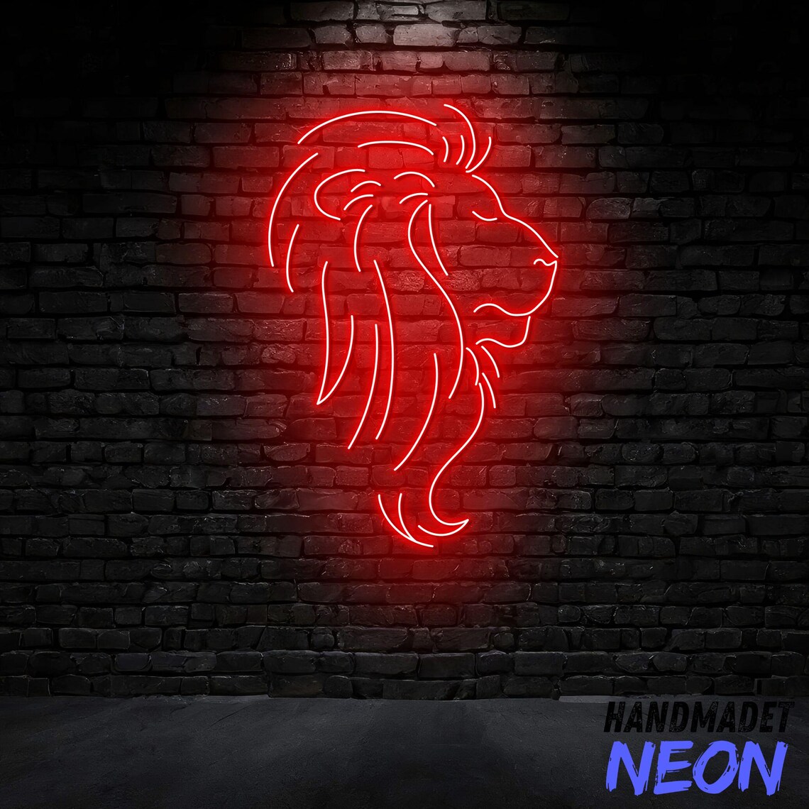 Lion Neon Sign, Lion Head Led Sign, Lion Led Light, Lion Animal Neon ...