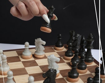 Premium Chess Set, Luxury Walnut Chess Set, Chess Set With Board, a Luxury Personalized Gifts, Father&#39;s Day Gifts, Premium Chess Set