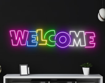 ウェルカム LED サイン、ウェルカム オープン ネオン サイン、カスタム