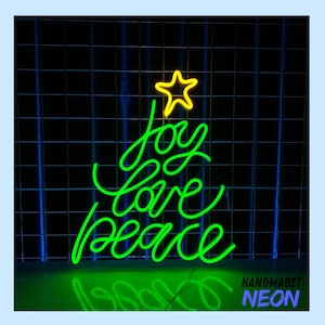 Joy Love Peace Led Sign, Joy Love Peace Led Sign, Wall Decor, Christmas Neon Sign, Custom Neon Sign, Christmas Led Sign, Christmas Decor