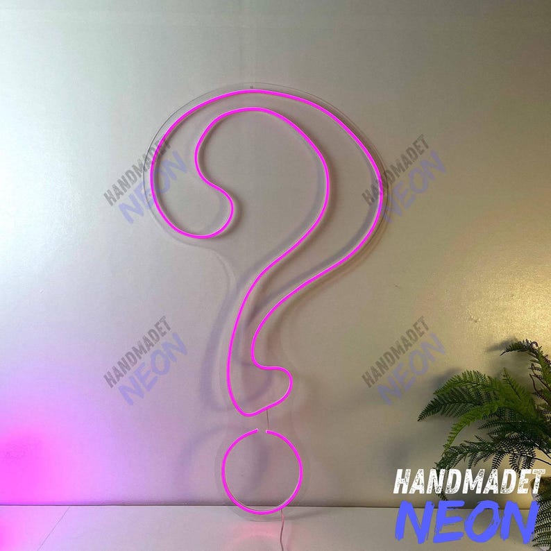Question Mark Neon Sign: LED Wall Light, Bar, Game Room Decor - Etsy