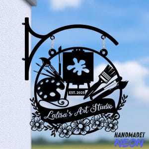 Personalized Art Studio Metal Sign: Creative Room Decor