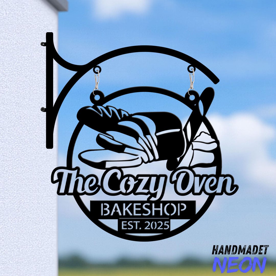 Custom Bakeshop Metal Hanging Sign: Rustic Bakery Decor - Etsy