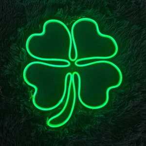 Signo Led De Hoja De Trébol, Signo De Neón De Hoja De Trébol, Decoración De Pared, Luz Led De Hoja De Trébol, Señal Personalizada De Neón, Decoración Del Hogar, Mejores Regalos
