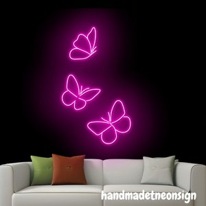 Butterfly Neon Sign, Butterflies Led Sign, Butterfly Led Light, Butterflies Neon Light, Animal Room Wall Art, Butterfly House Wall Decor