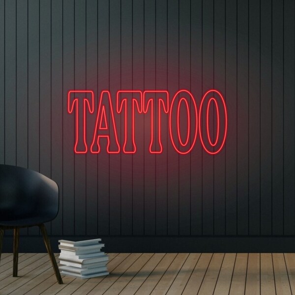 Tattoo Led Sign, Tattoo Neon Sign, Wall Decor, Bar Neon Sign, Custom Neon Sign, Tattoo Led Sign, Neon Sign, Led Signs, Tattoo Shop Decor