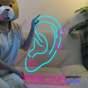 Piercing Neon Sign, Ear Piercing Led Sign, Piercing Open Neon Light, Piercing Artist Led Light, Piercing Studio Wall Art, Home Wall Decor