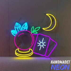 Tarot Reading Neon Sign, Astrology Tarot Cards Reading Neon Sign, Astrology Psychic Decor, LED Sign for Tarot Card Shop