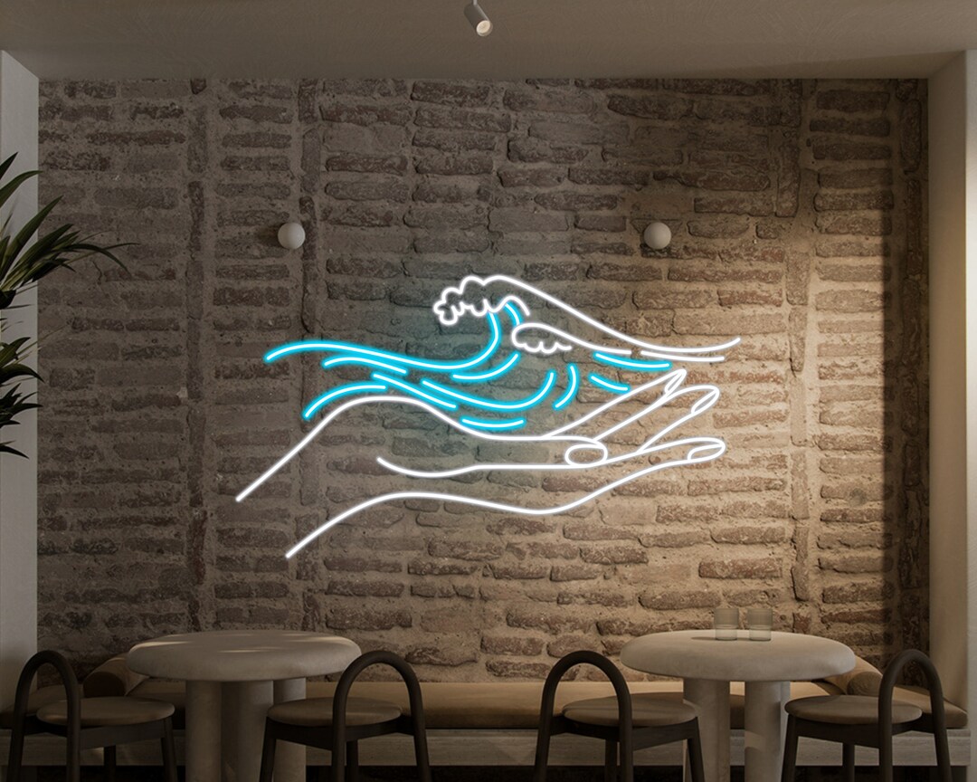 Wave Hand Neon Signs,party Decor Light Signs,event Lights,birthday