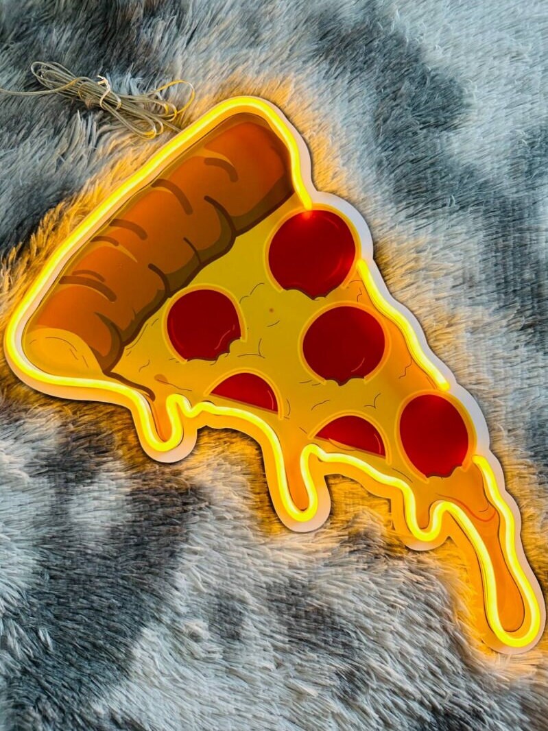 Pizza Led Sign, Pizza Neon Sign, Wall Decor, Pizza Art Sign, Home Decor ...