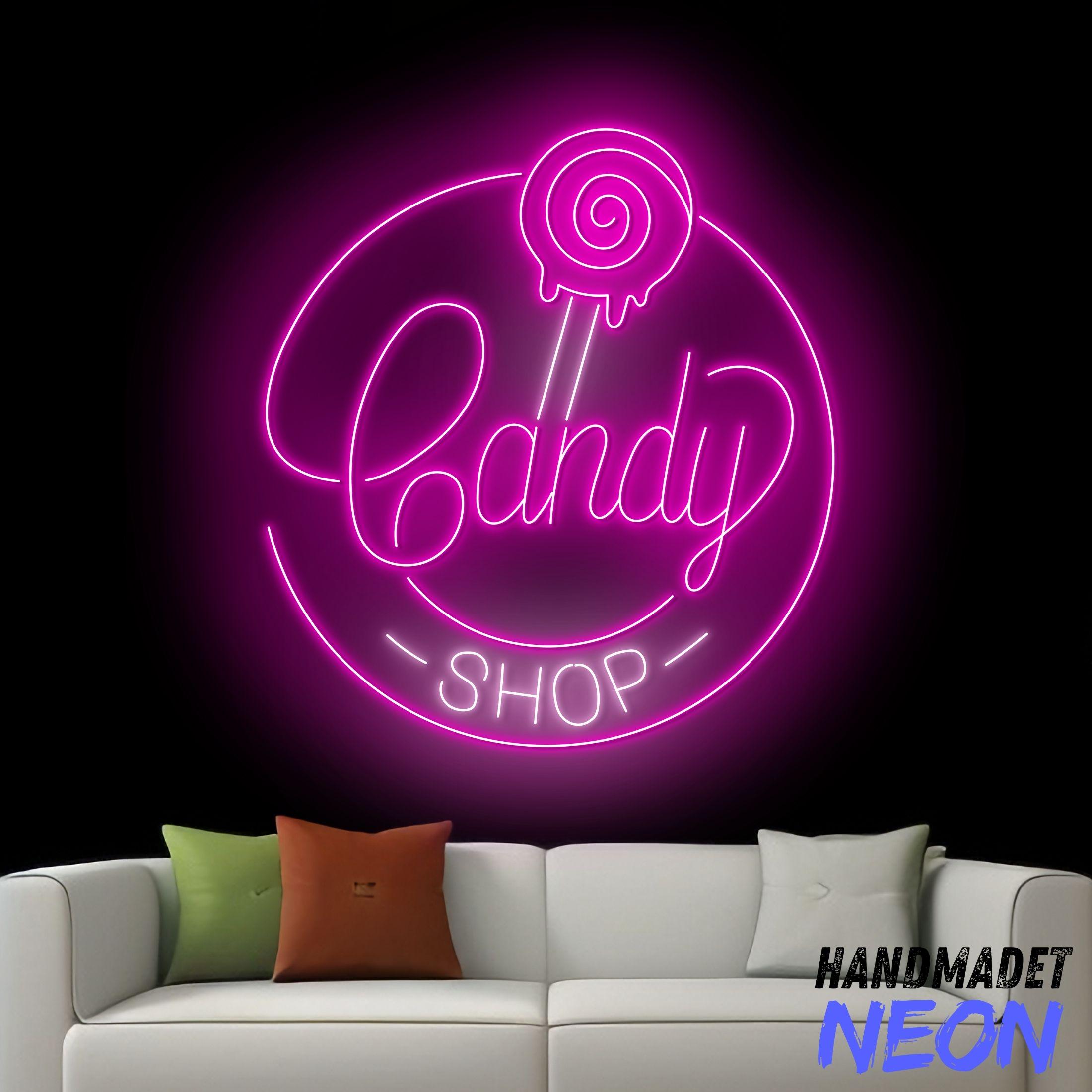 Candy Shop Neon Sign, Lolly Pop Led Sign, Candy Neon Light, Candy