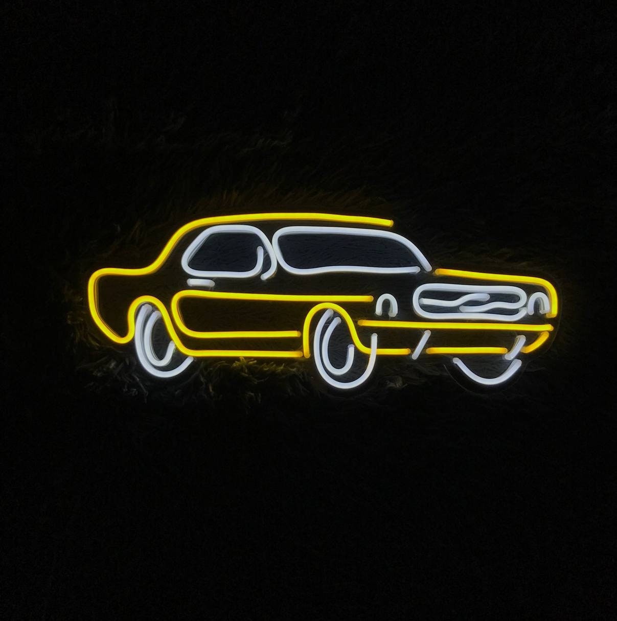 Mustang Classic Car Neon Sign Retro Car Led Sign Car Led Etsy