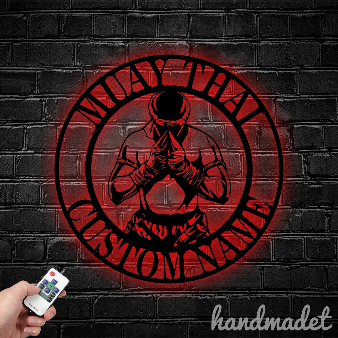 JIUFOTK Muay Thai Knowledge Metal Posters Muay Thai Infographics Metal Tin Signs Muay Thai Gym Home Room Wall Decor Muay Thai Learning Guide Poster 12x16 Inches