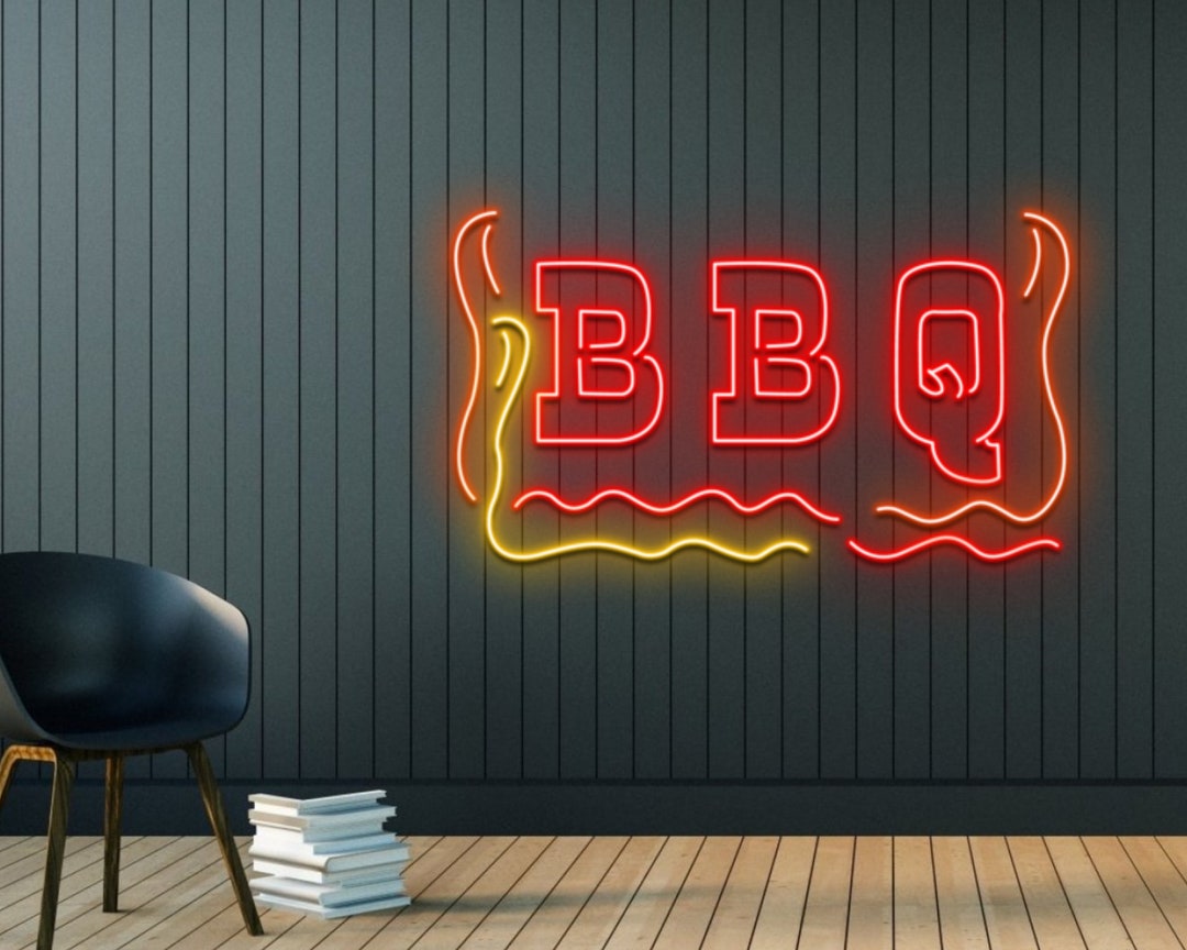 Barbecue Neon Sign, BBQ Party Neon Sign, Custom Neon, Sign for Bar Home