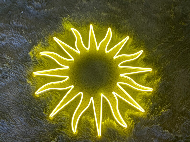 Sun Magic Neon Sun Led Sign, Sun Neon Sign, Wall Decor, Sun Neon Sign, Custom Neon ...
