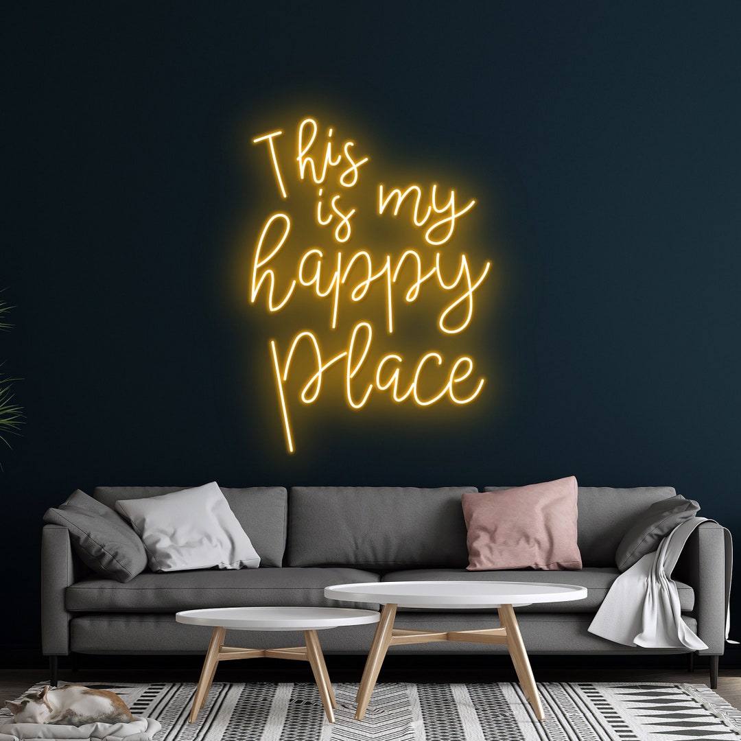 This is My Happy Place Led Sign, This is My Happy Place Neon Sign, Wall