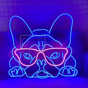 French Bulldog Led Sign, French Bulldog Neon Sign, Wall Decor, French Bulldog Led Light, Custom Neon Sign, Father&#39;s day gift, Cute Dog Light