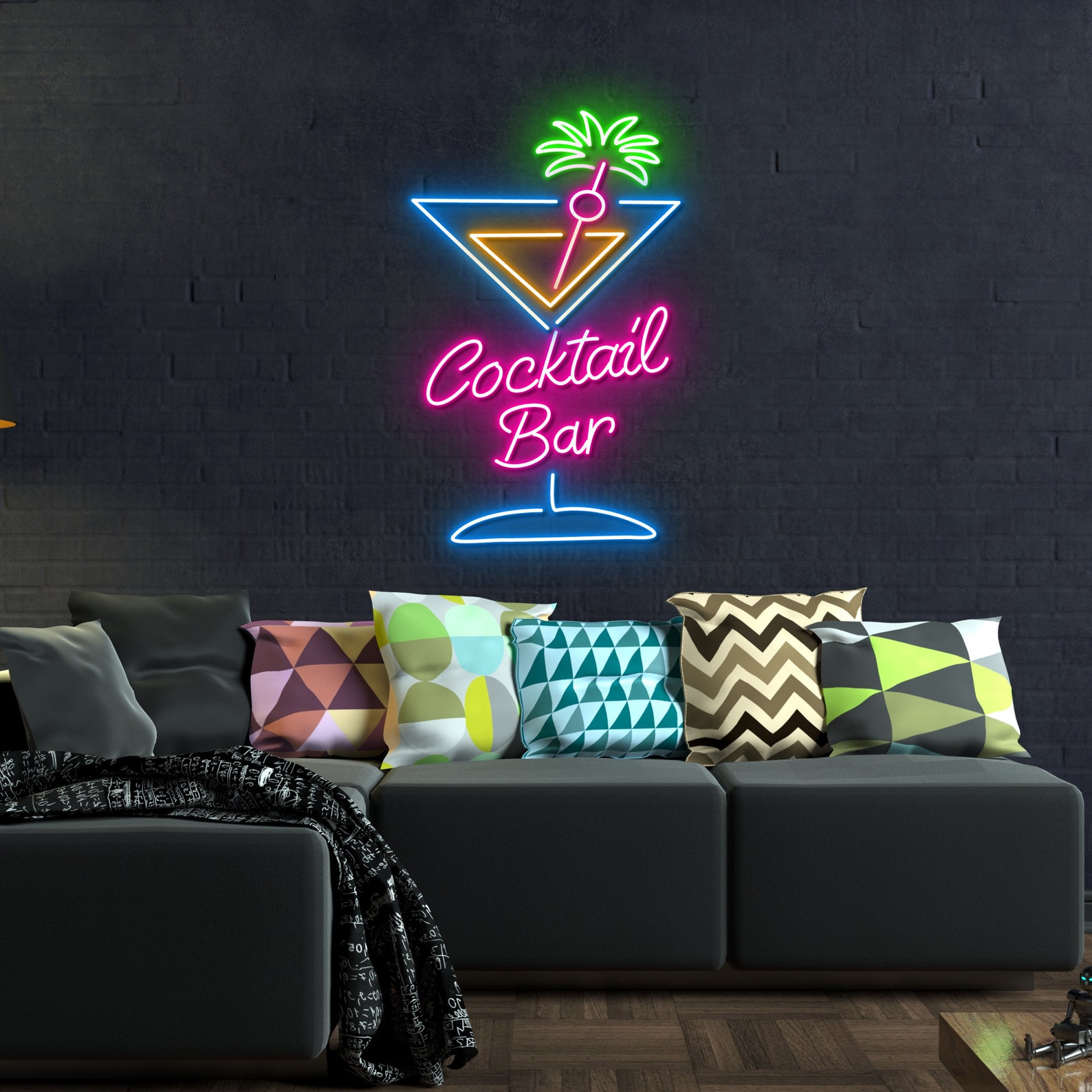 Cocktails Led Sign, Pub Led Sign, Wall Decor, Cocktails Neon Sign ...