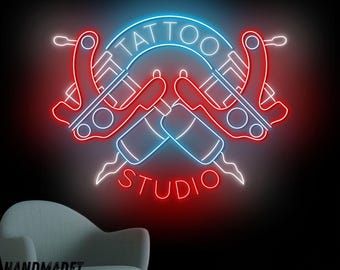 Tattoo Studio Neon Sign, Tattoo Open Led Sign, Tattoo Neon Light, Tattoo Artist Led Light, Ink Studio Wall Art, Tattoo Welcome Wall Decor