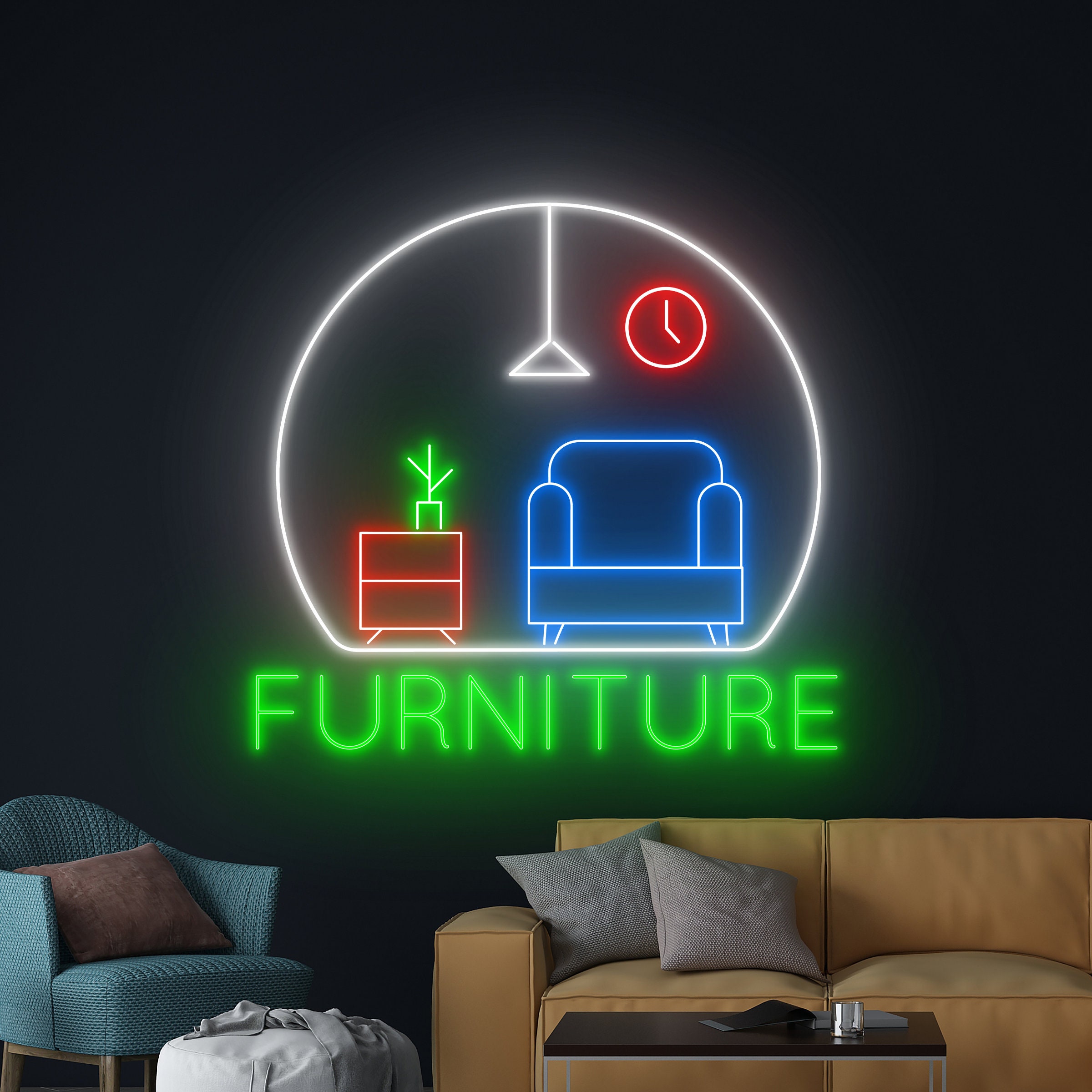 Furniture Led Sign, Furniture Neon Light, Furniture Show Room Neon