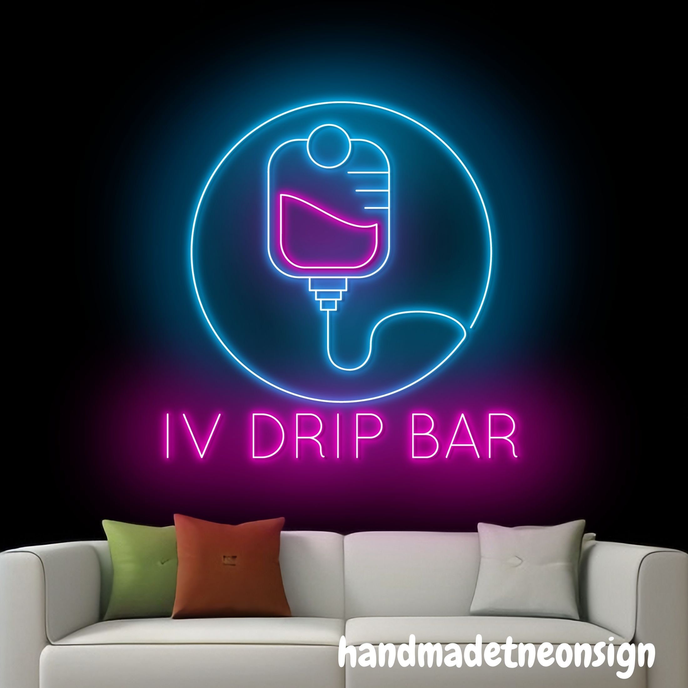 IV Drip Bar Neon Sign, IV Drip Bar Led Sign, Health Care Neon Light ...