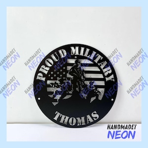 Personalisiertes veteranes Metallschild, US-Soldat, US-Soldat, US-Soldat, US-Soldat, Wanddekoration, USA-Flaggen-Hauswanddekor