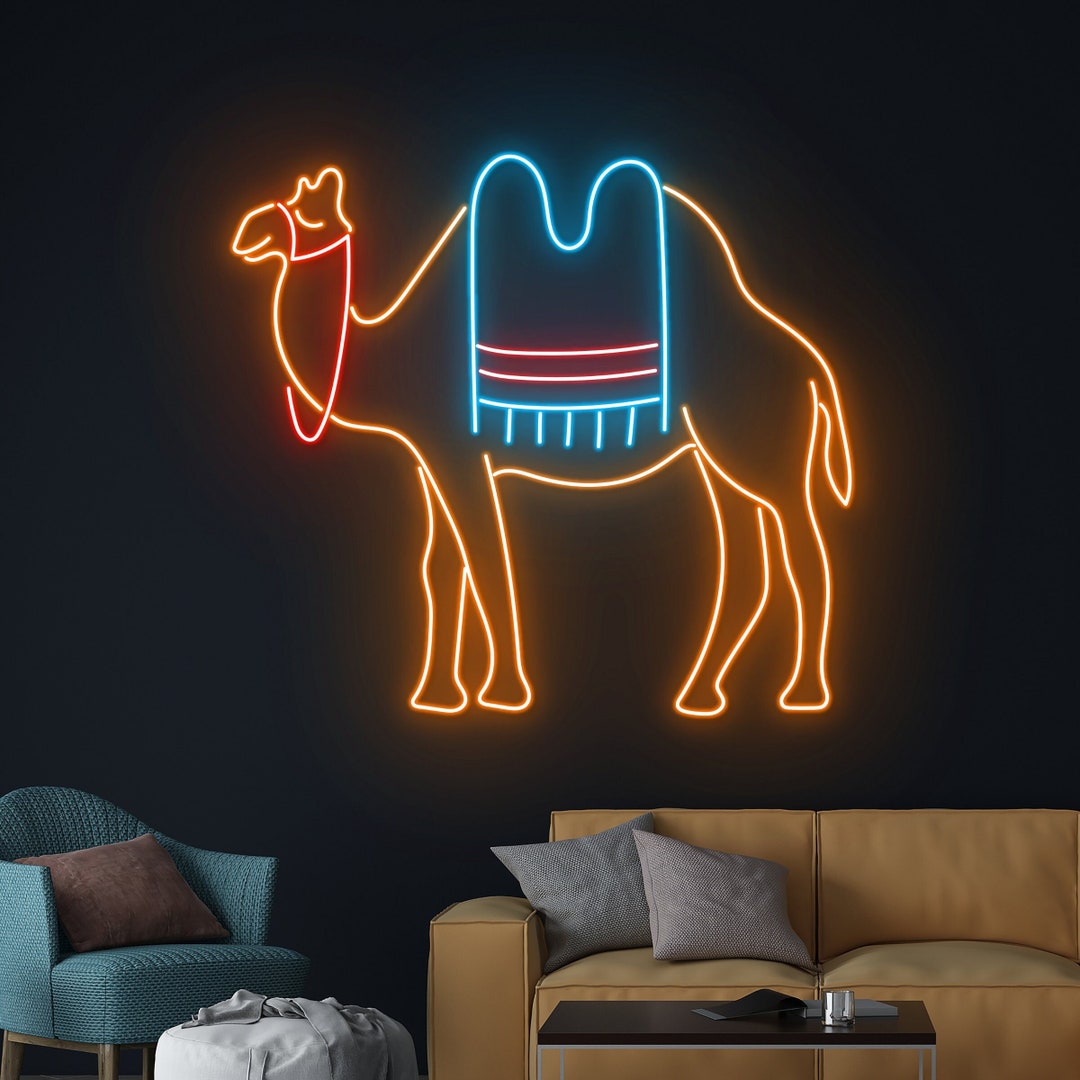 Camel Neon Sign, Camel Led Sign, Camel Led Light, Camel Neon Light