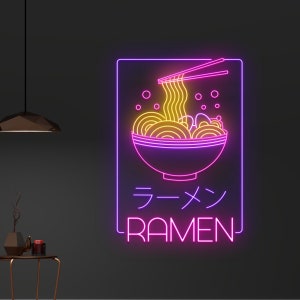 Custom Ramen Neon Sign, Japanese Noodles Led Sign, Ramen Noodle Led Light, Japan Restaurant Neon Light, Japanese Ramen Wall Decor, Room Sign