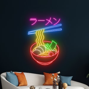 Ramen Neon Sign, Japanese Ramen Noodles Led Sign, Ramen Noodle Bowl Led Light, Japan Restaurant Neon Light, Food Shop Store Room Wall Decor