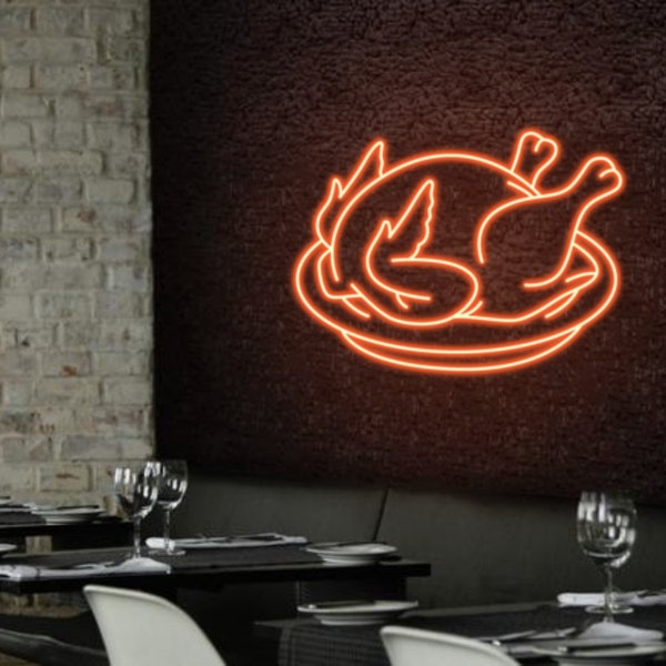 Chicken Neon Sign, Chicken Shop Led Sign, Wall Decor, Chicken Led Light, Custom Neon Sign, Best Gifts, Restaurant neon Sign, Led Lights