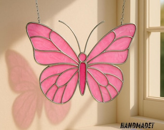 Butterfly Stained Glass: Handmade Suncatcher Window Decor, Butterfly Lover Gift