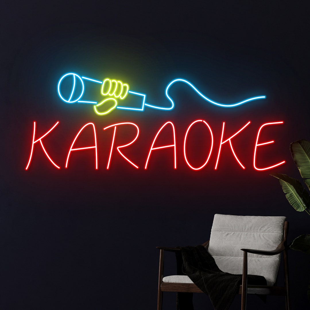 Karaoke Neon Sign, Karaoke Bar Neon Sign, Karaoke Club Neon Sign