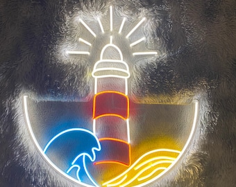 Neon Sign Lighthouse - Etsy