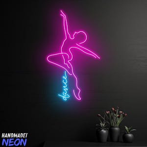 Dance Neon Sign For Dance Studio Wall Decor, Dancer Neon Light, Custom Neon Light, Home Room Decor, Gift For Dancer