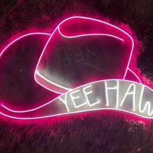 Cowboy Hat Led Sign, Cowboy Hat Neon Sign, Wall Decor, Neon Sign, Custom Neon Sign, Home Decor, Best Gifts, Cowboy Hat Led Lights