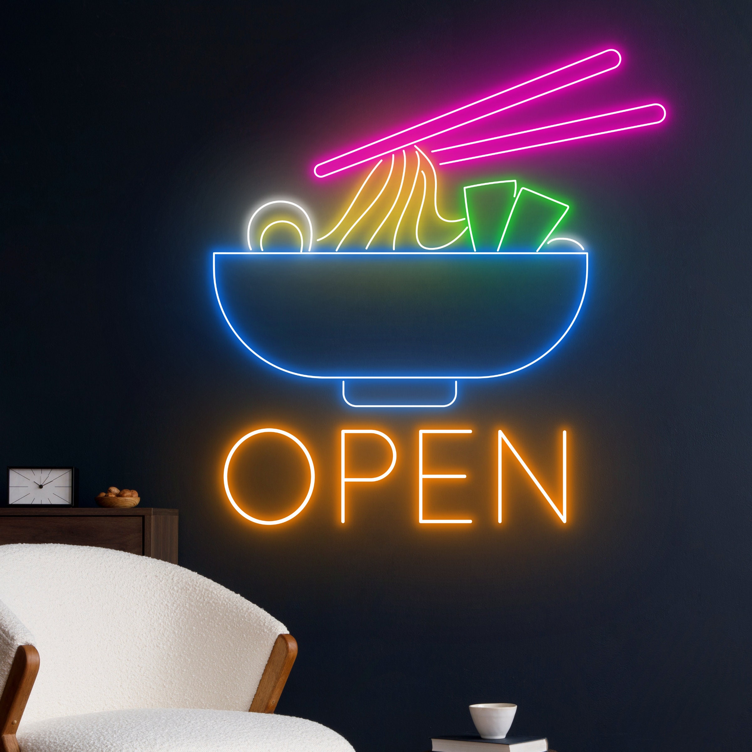 Noodles Sign Ramen Neon Sign, Japanese Ramen Noodles Led Sign, Ramen Noodle Bowl Led ...
