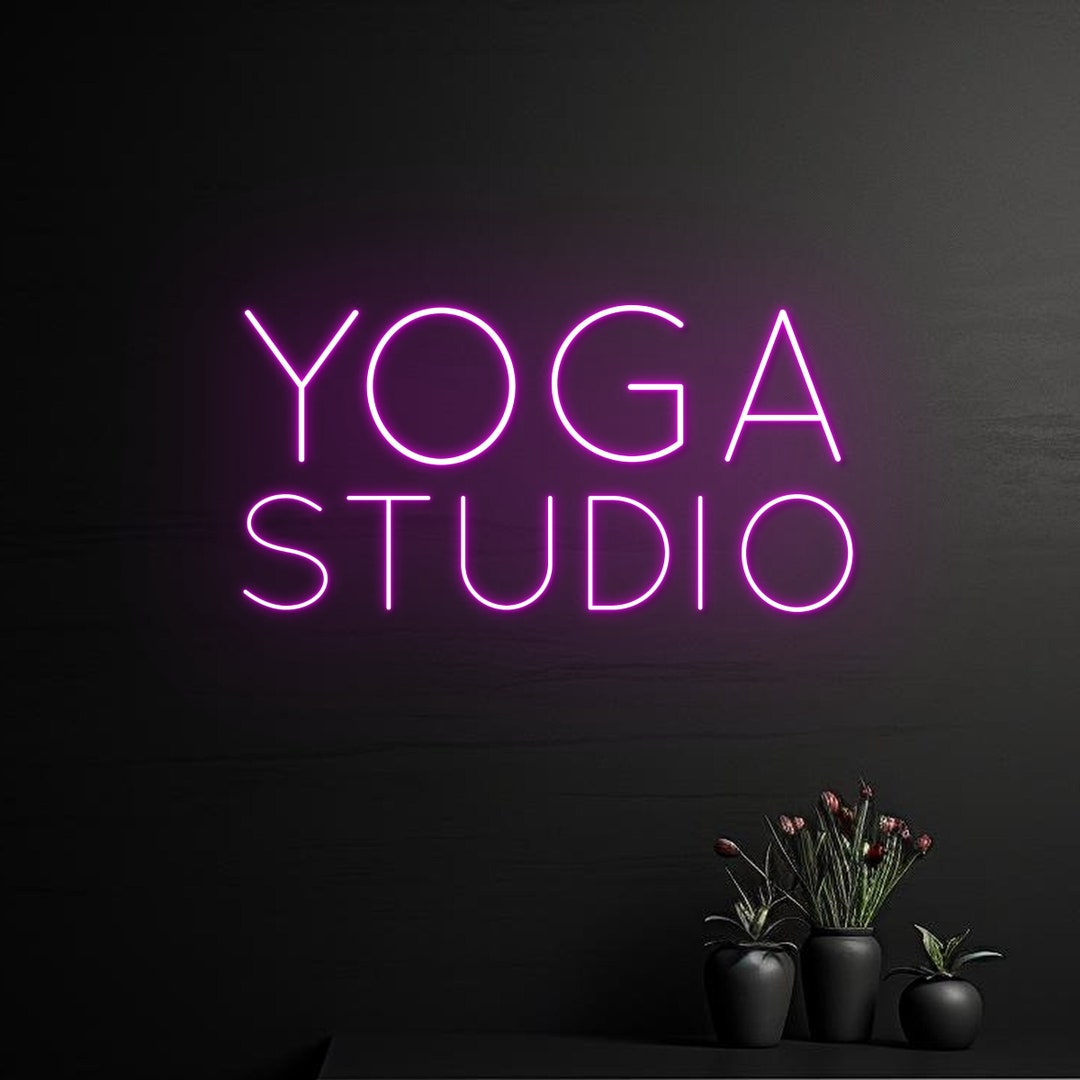 Yoga Studio Neon Sign, Yoga Led Sign, Yoga Led Light, Custom Yoga Name