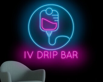 IV Drip Bar Neon Sign, IV Drip Bar Led Sign, Health Care Neon Light, Clinic Led Light, Hospital Wall Art Light, Home Wall Decor