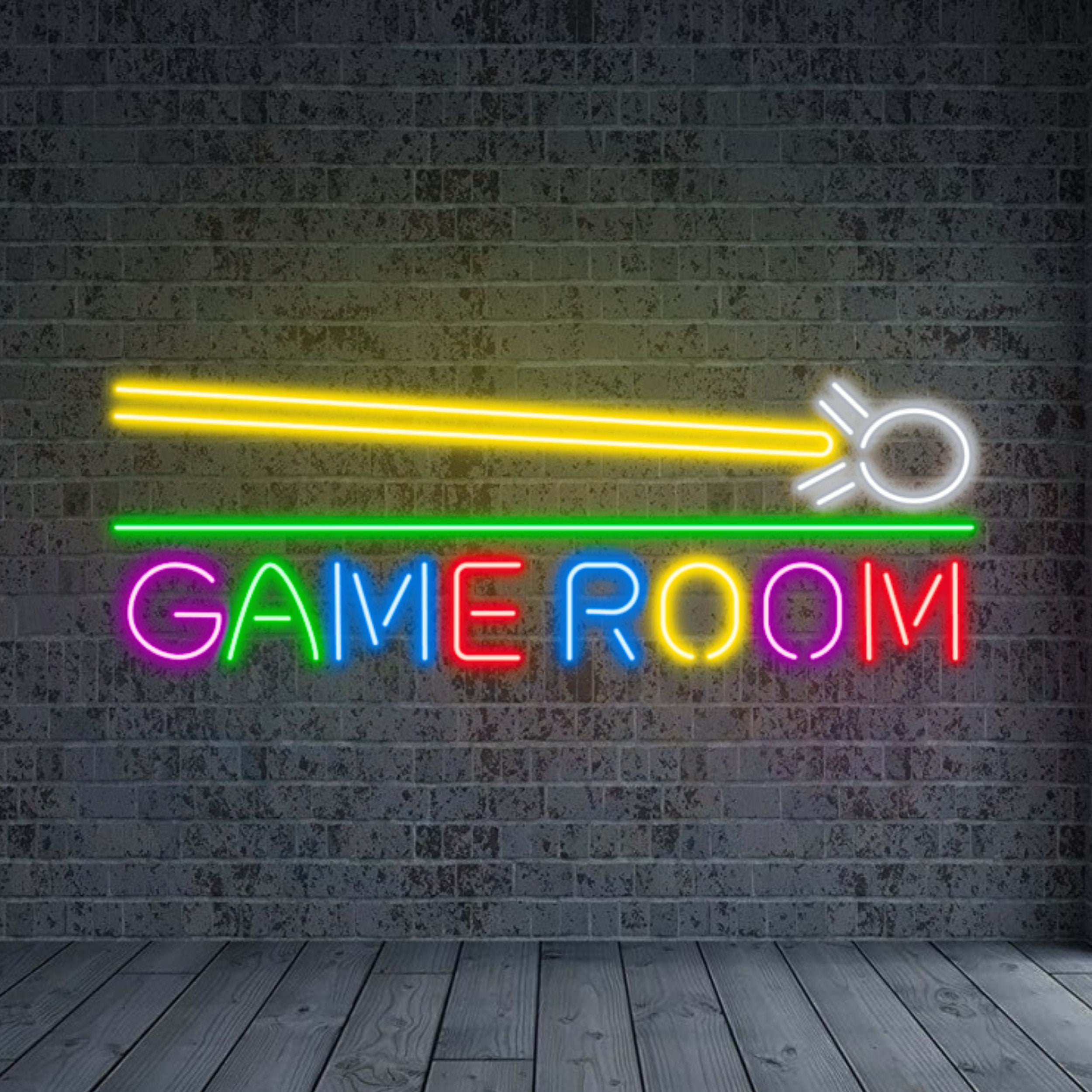 Game Room Led Sign, Game Room Led Sign, Billiard Neon Sign , Gameroom ...