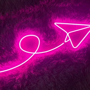 Paper Plane Neon Sign, Paper Plane Led Sign, Paper Plane Led Light, Custom Neon Sign, Home Decor, Bar Neon Sign, Entrance way decor