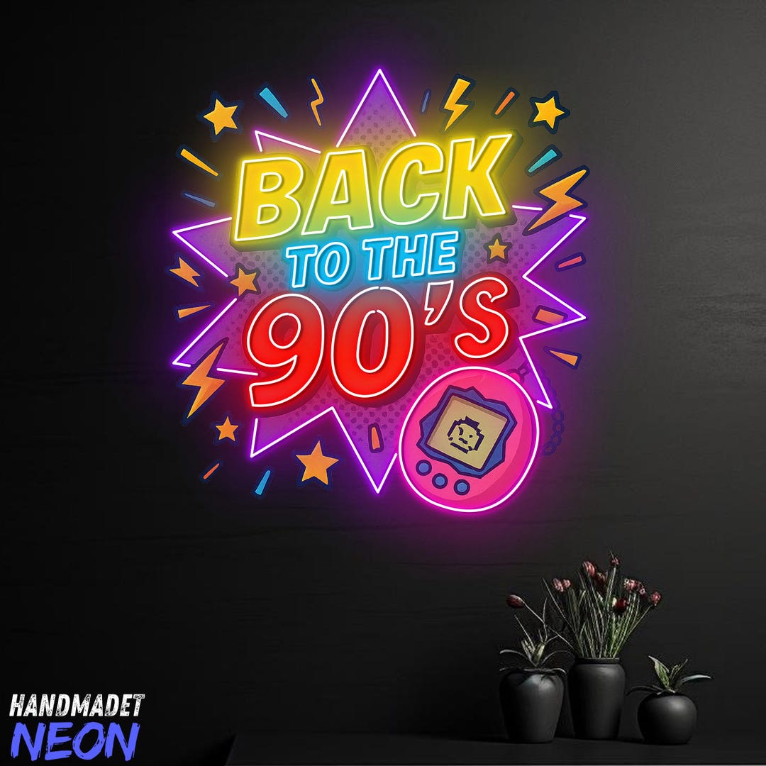 90年代のレトロなネオンサイン、バーやゲームルームの装飾に最適な