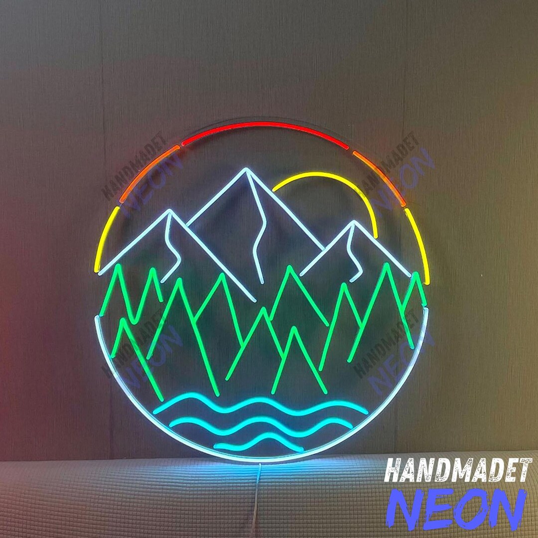 Forest Landscape Neon Sign: Mountain LED Wall Art - Etsy