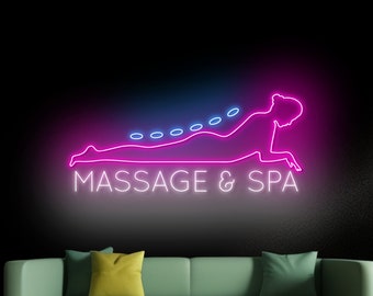 Massage And Spa Neon Light, Massage Spa Neon Sign, Massage Led Light, Custom Neon Sign, Business Led Sign, Massage Wall Art Decor, Spa Decor
