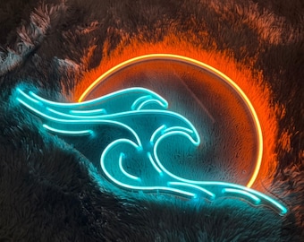 Sunwave Led Sign, Sun Wave Led Sign, Wand-Dekor, Bar Neon Sign, Custom Neon Sign, Pub Led Sign, Sunset Neon Sign, Sunrise Led Sign