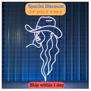Cowgirl Neon Sign, Cowgirl Neon Light, Cowgirl Led Sign, Cowgirl Led Light, Cowgirl Wall Sign, Cowgirl Wall Art Decor, Cowboy Girl Neon Sign