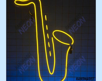 Saxophone Led Sign, Saxophone Neon Sign, Wall Decor, Instrument Neon Sign, Custom Neon Sign, Home Decor, Best Gifts, Musician Led Lights