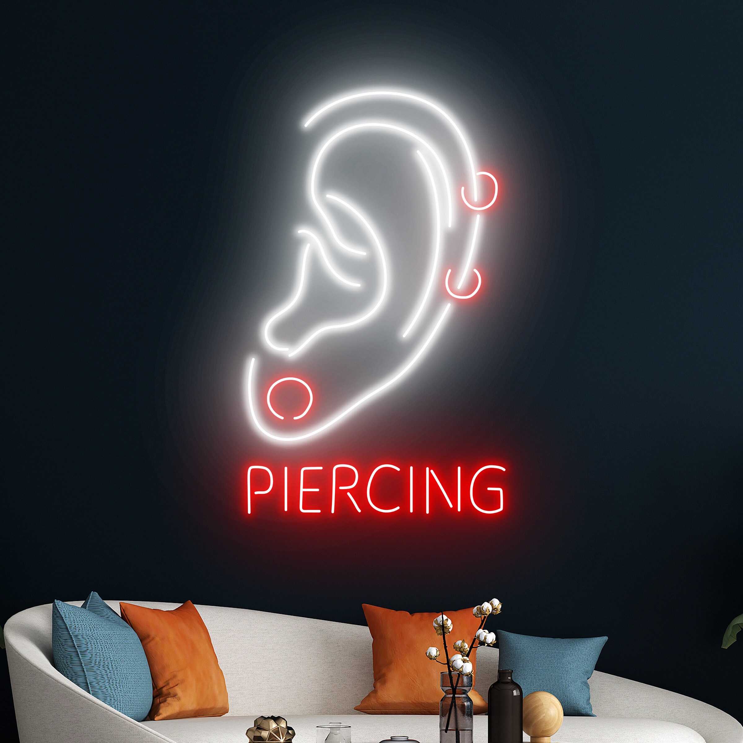 ADVPRO Tattoo Piercing Get Inked Shop Open Dual Color LED Enseigne